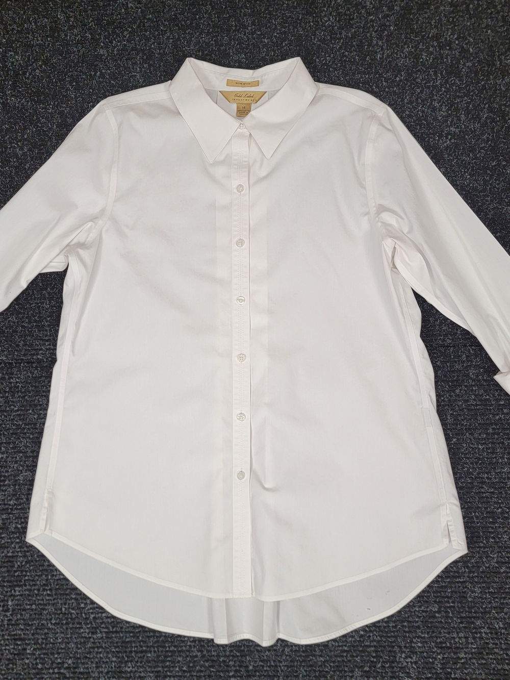 Women's Button-Down Shirt 100% Cotton - Clean Tailored Look
